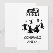 ABSCHLUSS GREETING CARD EINLADUNG (Vorne/Hinten)