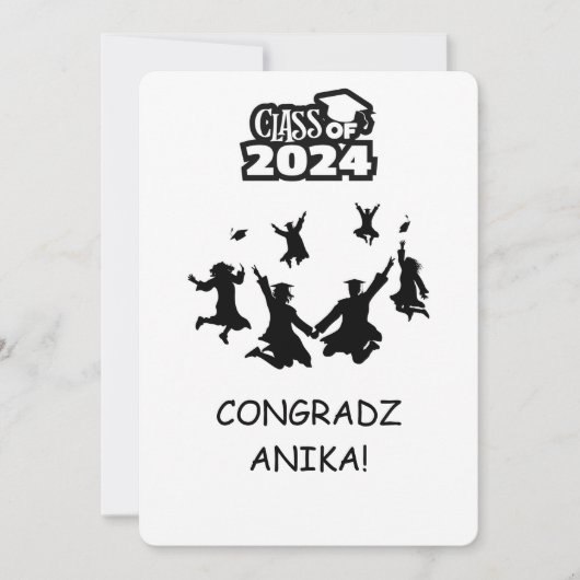 ABSCHLUSS GREETING CARD EINLADUNG (Vorderseite)
