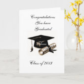 ABSCHLUSS GREETING CARD KARTE (Gelbe Blume)