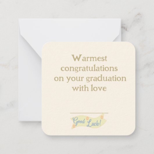 Abschluss Greetings Mitteilungskarte (Rückseite)