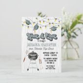 Abschluss Grill and Chill GRILLEN Einladung (Stehend Vorderseite)