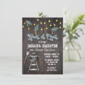 Abschluss Grill and Chill GRILLEN Einladung (Stehend Vorderseite)