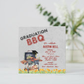 Abschluss GRILLEN Einladung (Stehend Vorderseite)