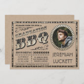 Abschluss GRILLEN Einladungen | Benutzerdefinierte (Vorne/Hinten)