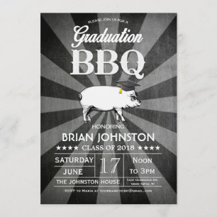 Abschluss GRILLEN Einladungen (Chalkboard)