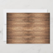 Abschluss GRILLEN Foto Burlap Blue Rustic Wood Einladung (Rückseite)
