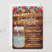 Abschluss GRILLEN Mason Jar Einladung (Vorderseite)