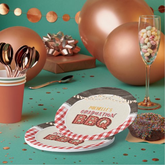 Abschluss GRILLEN Paper Plate - Red Pappteller (Multi)