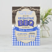 Abschluss GRILLEN Party Einladung - Grill & Chill  (Stehend Vorderseite)