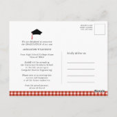 Abschluss GRILLEN Party Rustikale Halbpension Einl Postkarte (Rückseite)