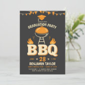 Abschluss GRILLEN Party Rustikales Land Western Sc Einladung (Stehend Vorderseite)