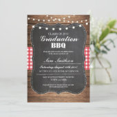 Abschluss GRILLEN Rustikale Chalk Holzleuchten lad Einladung (Stehend Vorderseite)