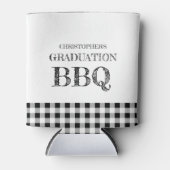 Abschluss-Grillfest Gingham Dosenkühler (Vorderseite)
