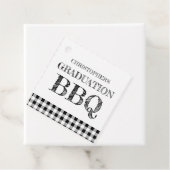 Abschluss-Grillfest Gingham Geschenkanhänger (Beispiel)