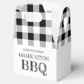 Abschluss-Grillfest Gingham Geschenkschachtel (Geöffnet)