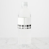Abschluss-Grillfest Gingham Wasserflaschenetikett (Rückseite)