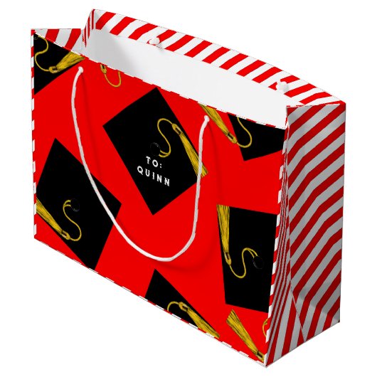 Abschluss Große Geschenktasche Große Geschenktüte (Rückseite Schrägansicht)