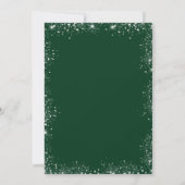 Abschluss grün silber Glitzer Luxus Einladung (Rückseite)