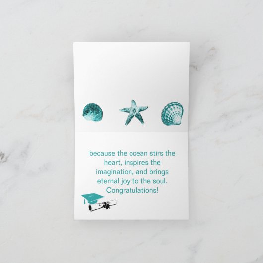 Abschluss Gruß Karte (Innenseite)