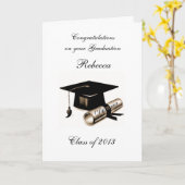 ABSCHLUSS-GRUSS-KARTE KARTE (Gelbe Blume)