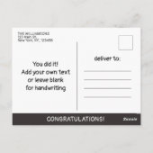 Abschluss Gruß Postkarte (Rückseite)