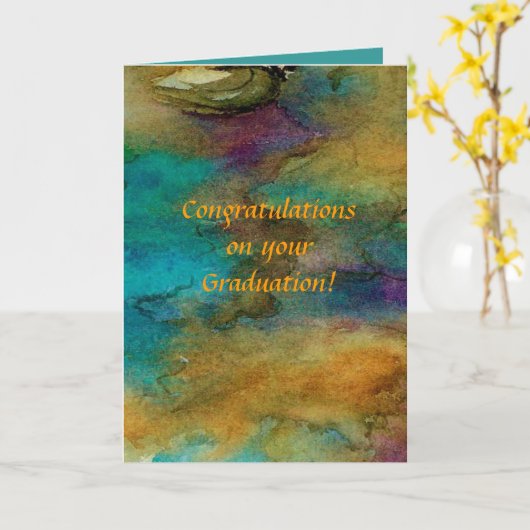 Abschluss-Grußkarte Karte (Gelbe Blume)