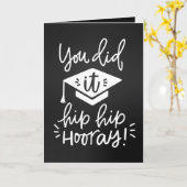 Abschluss Grußkarte. Sie haben es Typografie Ca Karte (Gelbe Blume)