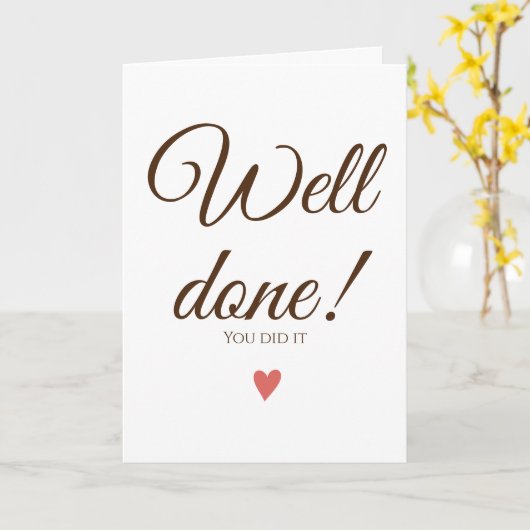 Abschluss Gut gemachte Karte (Gelbe Blume)