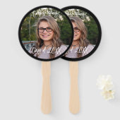 Abschluss Hand Fan, Foto Gefallen Graduate Fächer (Vorne und Hinten)