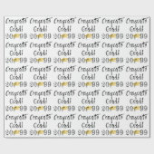 Abschluss Hand Letter GLÜCKWUNSCH GRAD Muster Geschenkpapier (Flach)