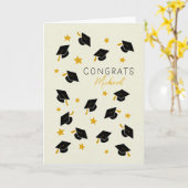 Abschluss Handgeschriebene Glückwunsch Individuell Karte (Gelbe Blume)