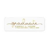 Abschluss Handgeschriebenes Gold Foil Look Script (Vorne)