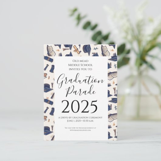 Abschluss hasst Muster Außenwelt Abschluss Postkarte (Stehend Vorderseite)