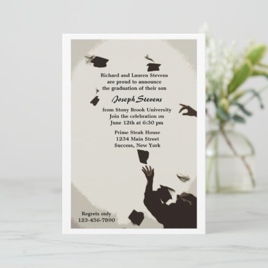 Abschluss Hat auf Einladung (Stehend Vorderseite)