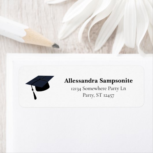 Abschluss Hat Black Rücksendeadresse (Insitu)