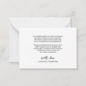 Abschluss Hat Chic Modernes Skript Vielen Dank Hin Mitteilungskarte (Rückseite)