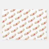 Abschluss hat Diplomaten und Medaillen-Muster Geschenkpapier Set (Vorderseite 3)