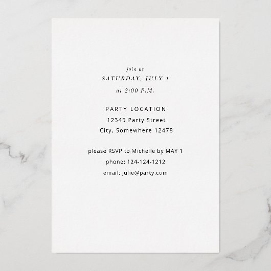 Abschluss Hat Graduation Party Folieneinladung (Rückseite)