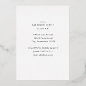 Abschluss-Hat-Graduierungsparty Folieneinladung (Rückseite)