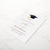 Abschluss-Hat-Graduierungsparty Folieneinladung (Gedreht)