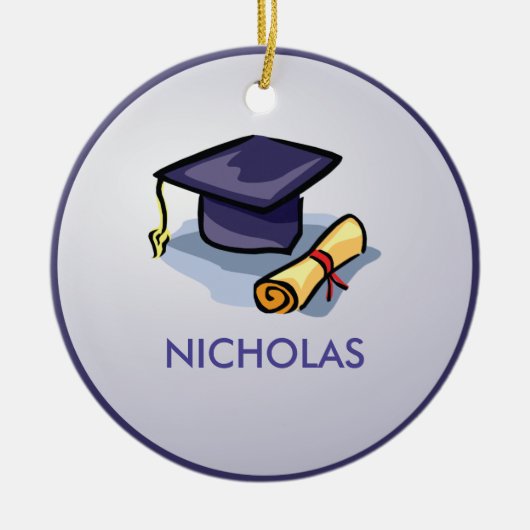 Abschluss Hat in der Vergangenheit die Zukunft auf Keramik Ornament (Vorne)