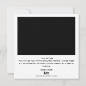 Abschluss Hat Instant 1-2 Foto & Dankeschön Karte  (Rückseite)