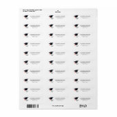 Abschluss Hat Red Class Rücksendeadresse Label (Vorne)