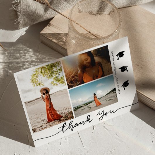 Abschluss hat sich bei Script Grad Foto bedankt Einladung