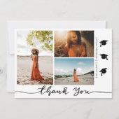 Abschluss hat sich bei Script Grad Foto bedankt Einladung (Vorderseite)