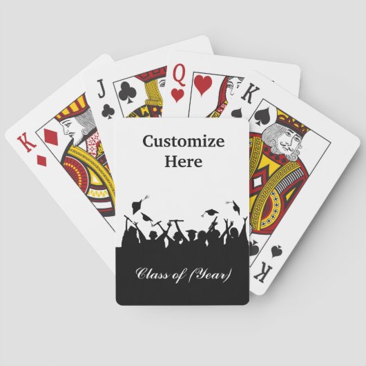 Abschluss Hat Toss Silhouette Cards Spielkarten (Rückseite)