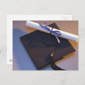 Abschluss Hat und Diplom Ankündigungspostkarte (Vorne/Hinten)