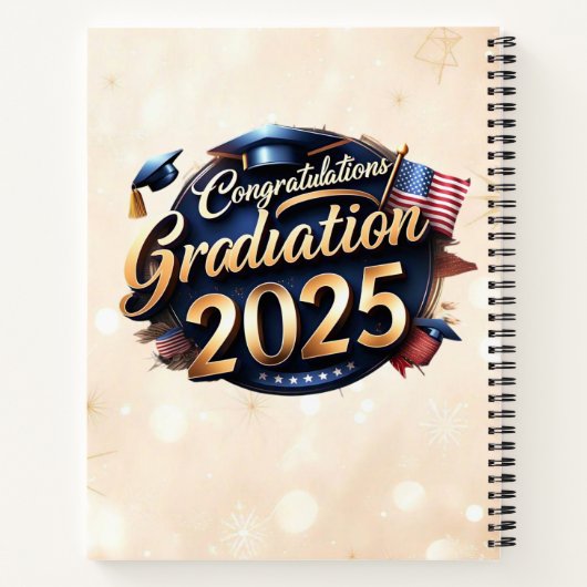 ‚Abschluss Hat USA‘ Notizblock (Rückseite)