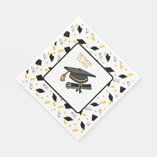 Abschluss Hats und Diplome Napkins Serviette (Ecke)