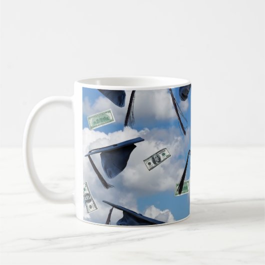 Abschluss Hats und Geld Kaffeetasse (Links)